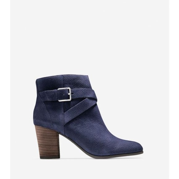 GUC Cole Haan Grand OS Hinckley Ankle Booties Block Heel in Sequoia Brown - Picture 2 of 13